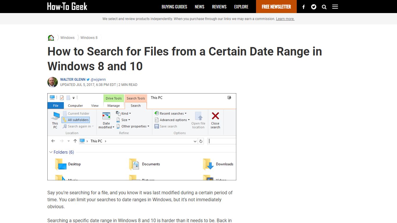 How to Search for Files from a Certain Date Range in ... - How-To Geek